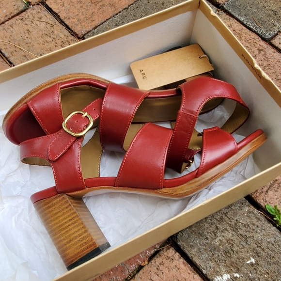 A.P.C. High Heel Leather Sandals Julia, size 38 - Picture 4 of 5
